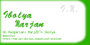 ibolya marjan business card